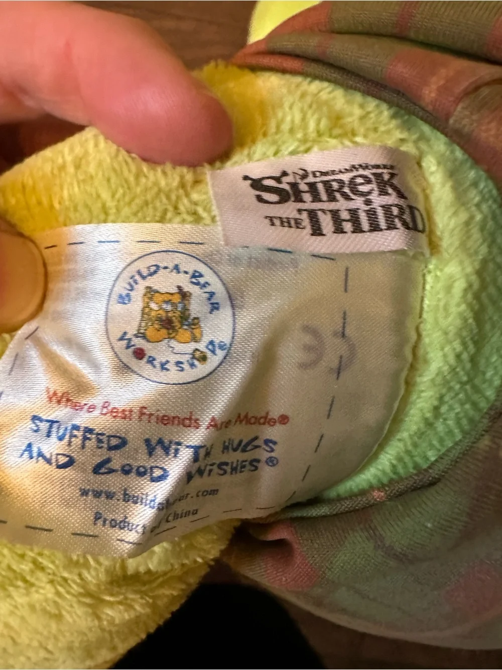 Build-A-Bear Green Plush with Camouflage Vest